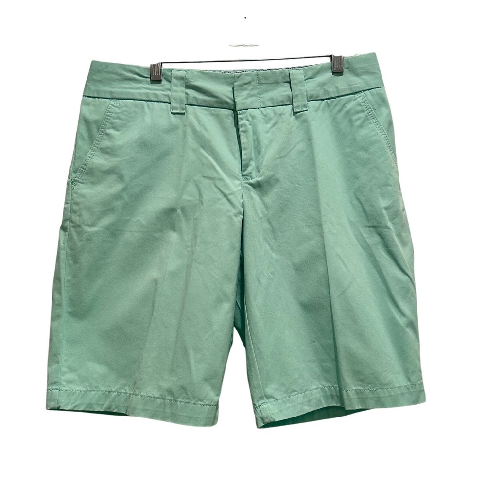 Tommy Hilfiger Green Bermuda Shorts Size 8 Cotton Preppy Casual Summer